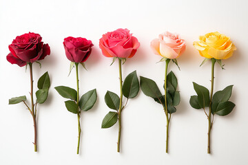 Elegant arrangement of colorful roses floral display indoor setting natural light close-up view...