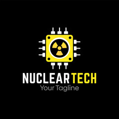Nuclear Tech Logo Design Template. Good for Business, Agency, Community and Organization
