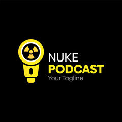Nuke Podcast Logo Design Template. Good for Business, Agency, Community and Organization
