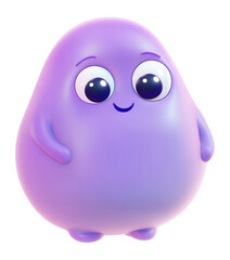 PNG Bright light violet oyster illustration children's character.