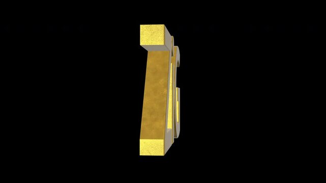 Zimbabwe gold currency symbol, golden money sign. Presentations on Business, Financial, and Marketing Concepts. 3D rendering.
