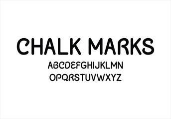 Chalk Mask font for logo and headline. Isolated vector typeset