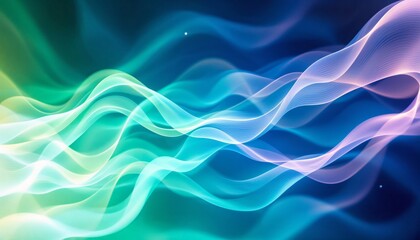 Dynamic Gradient Waves Abstract Background with Luminous Light Effect