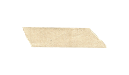 Vintage Torn Paper Ticket Stub with Perforated Edge on Transparent Background, Adhesive paper tape isolated on a white background