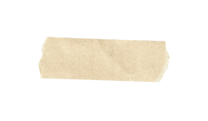 Vintage brown Torn Paper on a Transparent Background, Adhesive paper tape isolated on a white background
