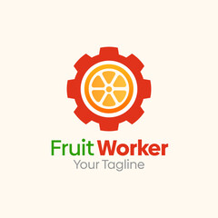 Fruit Worker Logo Design Template. Good for Business, Agency, Community and Organization