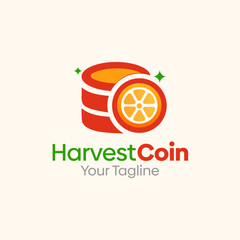 Harvest Coin Logo Design Template. Good for Business, Agency, Community and Organization