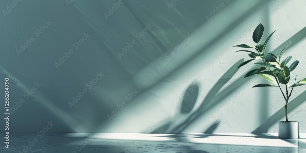 Poster a minimalist aesthetic featuring a soft teal backdrop, minimalist design elements arranged symmetric