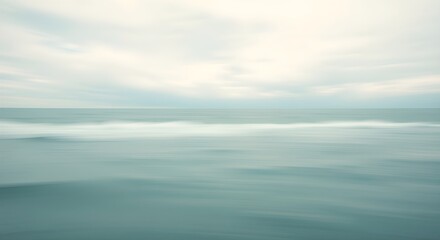 Fototapeta premium A minimalist, abstract seascape soft focus with a long exposure.