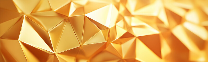 Fototapeta premium A golden background with a low-poly design
