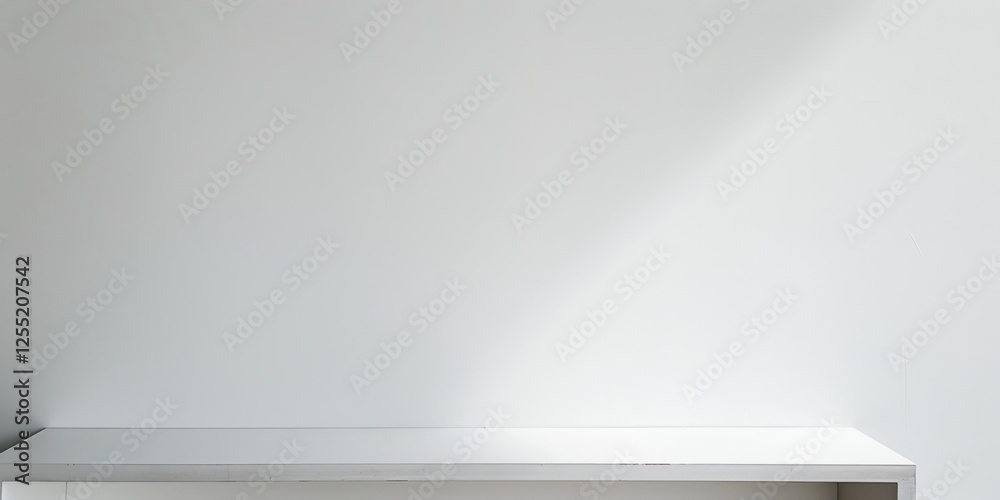 Poster a minimalist aesthetic with a stark white backdrop, clean lines and minimalist shapes in a balanced 