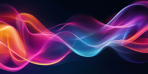 Vibrant color waves digital art abstract design online gallery aesthetic view sensory experience for creative projects