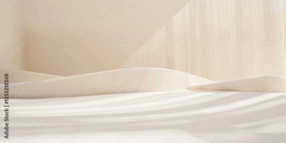 Poster a minimalist backdrop with a warm white background, abstract patterns and clean lines, minimalist fi
