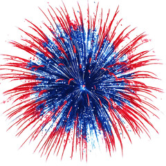 Obraz premium fireworks burst isolated on white & transparent a background.