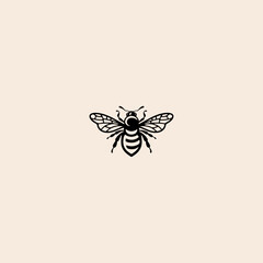 Bee icon flat vector design. 