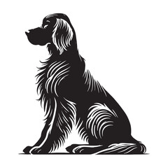Versatile Irish Setter silhouette ideal for digital art and logos - Irish Setter illustration - minimal Irish Setter vector - dog silhouette
