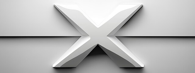 Obraz premium Abstract 3D White X, Geometric Background