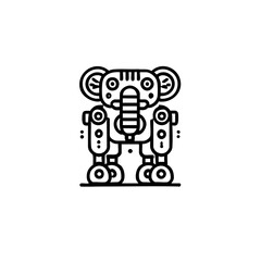 Futuristic animal robot vector illustration with a sleek and modern design. Perfect for sci-fi projects, branding, merchandise, and digital art.