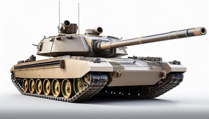 russian tank isolated on white