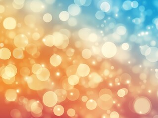 Obraz premium Colorful bokeh background with orange and blue tones for creative designs. Generative AI