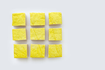 Soy tofu cubes, Tofu soy bean curd