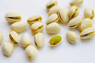 Roasted salted pistachios, delicious snack