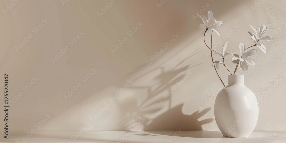 Poster a minimalist composition with a light taupe background, simple lines and abstract forms, minimalist 