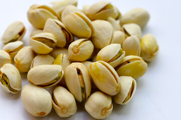 Roasted salted pistachios, delicious snack