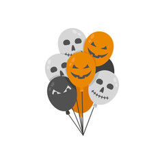 Halloween Balloons, Halloween Vector Illustration, Isolated