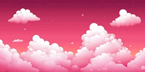 Pink Clouds Sunset Sky Background