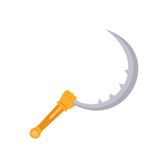 Sickle, Halloween Vector Illustration, Isolated