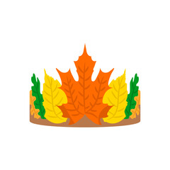 Autumn Crown, Halloween Vector Illustration, Isolated