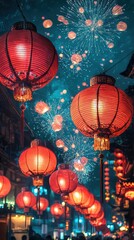 Ai rivalry robotic lanterns and digital fireworks unite