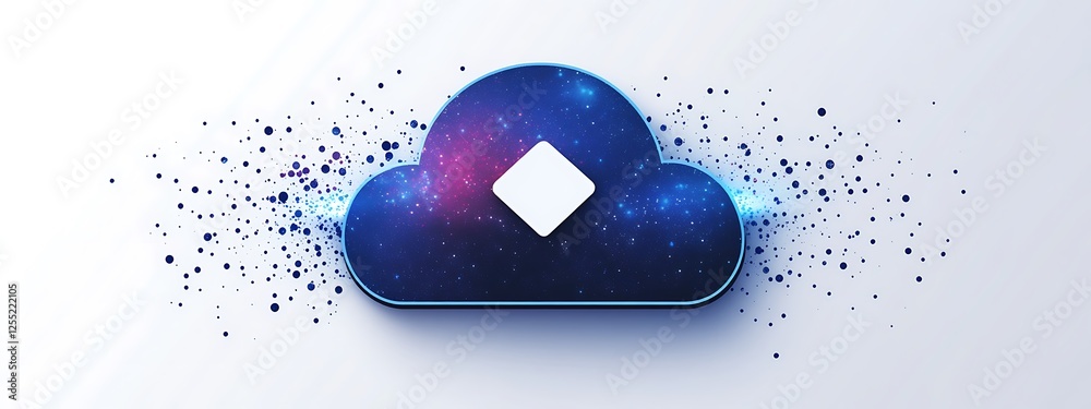 Poster Cloud Computing Icon Abstract Background