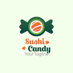 Sushi Candy Logo Design Template. Good for Business, Agency, Community and Organization