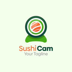 Sushi Camera Logo Design Template. Good for Business, Agency, Community and Organization
