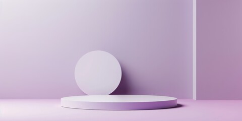 A minimalist composition with a soft lilac background, Sparse geometric shapes and clean lines, Minimalist graphic design