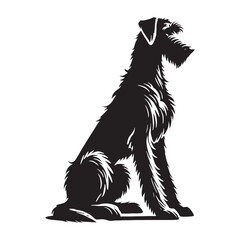 Irish Wolfhound silhouette ideal for graphic design and logos - Irish Wolfhound illustration - minimal Irish Wolfhound vector - dog silhouette
