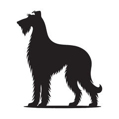 Irish Wolfhound silhouette designed with precision and accuracy - Irish Wolfhound illustration - minimal Irish Wolfhound vector - dog silhouette
