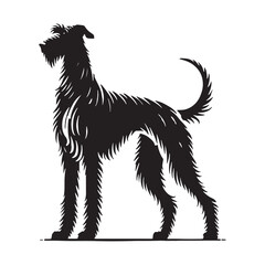 Irish Wolfhound silhouette ideal for pet lovers and designers - Irish Wolfhound illustration - minimal Irish Wolfhound vector - dog silhouette
