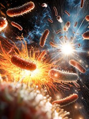 Bacterial Warfare Immune Response Under Attack.