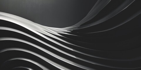 Fototapeta premium A minimalist design against a stark black backdrop, Abstract patterns in grayscale, Modern design style