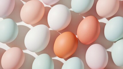Pastel Easter Eggs Background