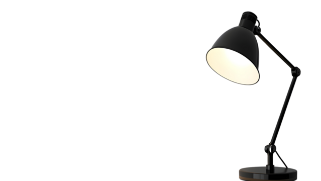 Black lamp Isolated on white background.