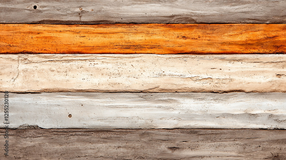 Aufkleber Textured Wooden Planks with Varying Colors and Natural Grain Patterns for Rustic Interior Designs and Backgrounds