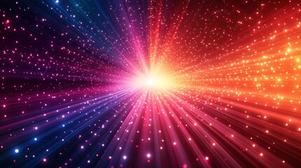 Naklejka premium Abstract Cosmic Background With Vibrant Glowing