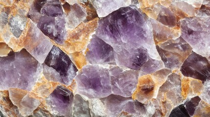 Obraz premium A deep amethyst gemstone texture with shimmering light reflections and organic details