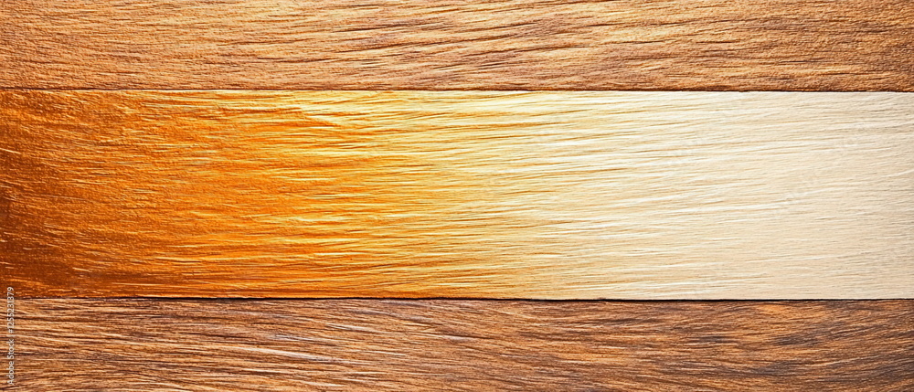 Aufkleber Textured Wooden Surface with Gradient of Warm Brown and Light Cream Colors Ideal for Background or Design Use