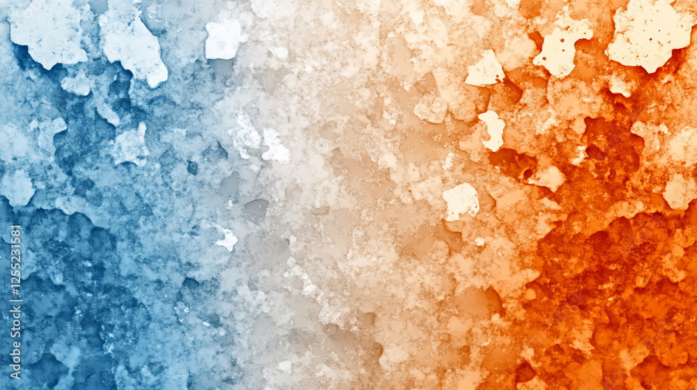 Poster Abstract Background of Blue and Orange Texture with Rough Surfaces and Grainy Patterns for Creative Design Use