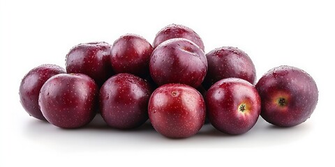 Obraz premium Fresh plums pile studio shot